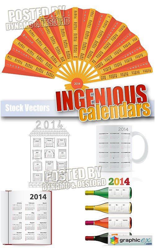 Vector Ingenious calendars - Stock Vectors