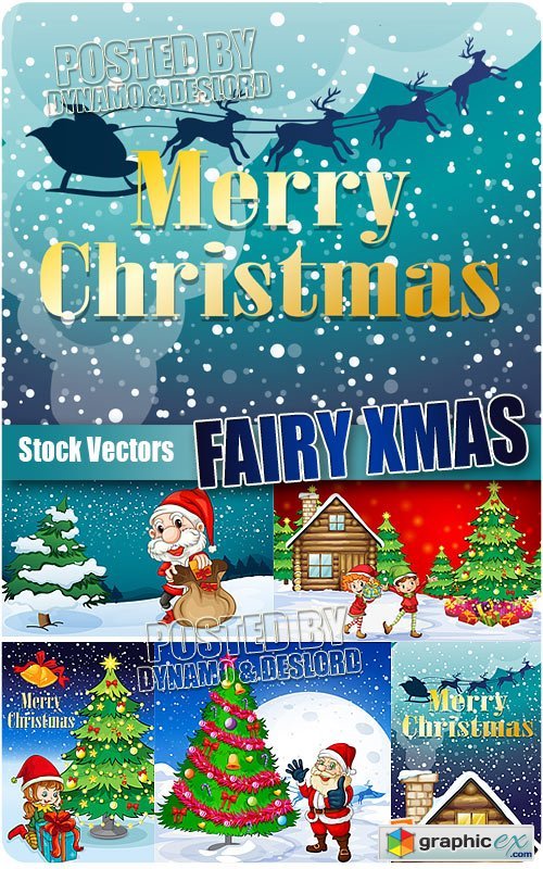 Vector Fairy Xmas - Stock Vectors