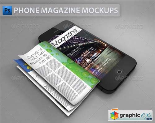 Iphone Magazine Mockups Template