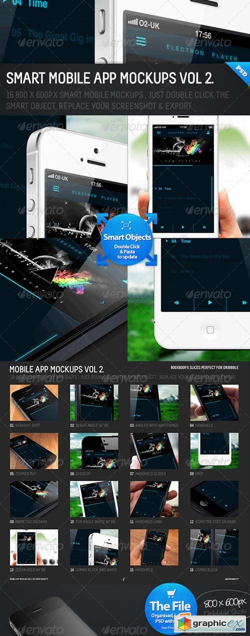 Smart Mobile App Mockups Vol 2. Template