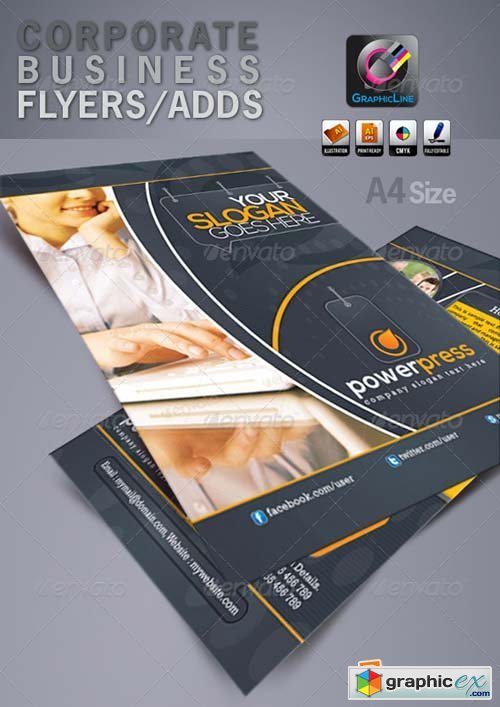 Power Press Corporate Business Flyers/Adds Template