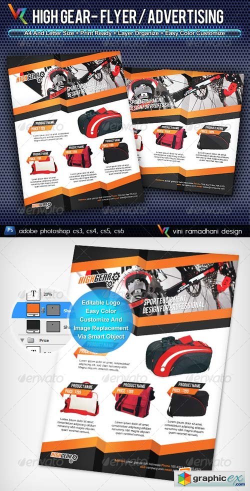 High Gear Flyer or Advertising Template