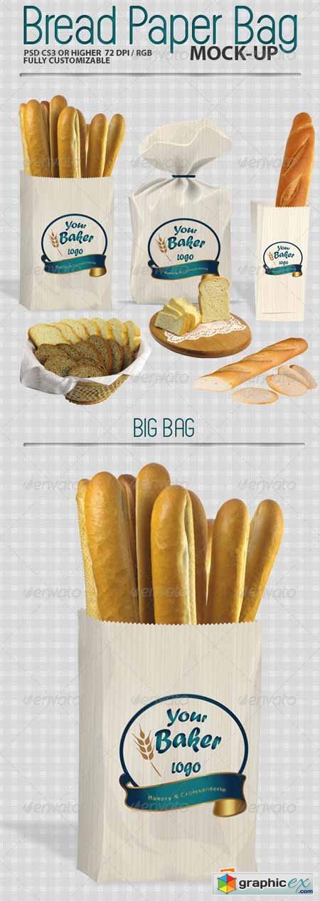 Bread Paper Bag Mock-up 501897