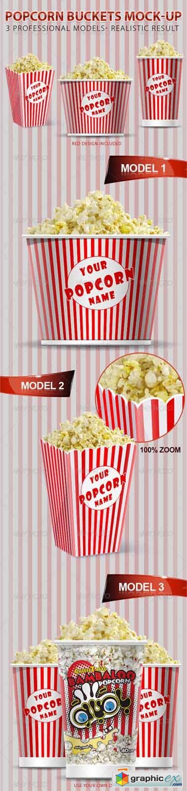 Popcorn Buckets Mock-up 548294