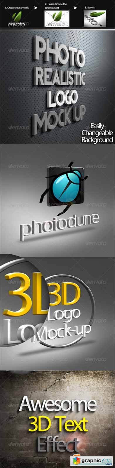 Photo Realistic 3D Logo Mock-up 3564306