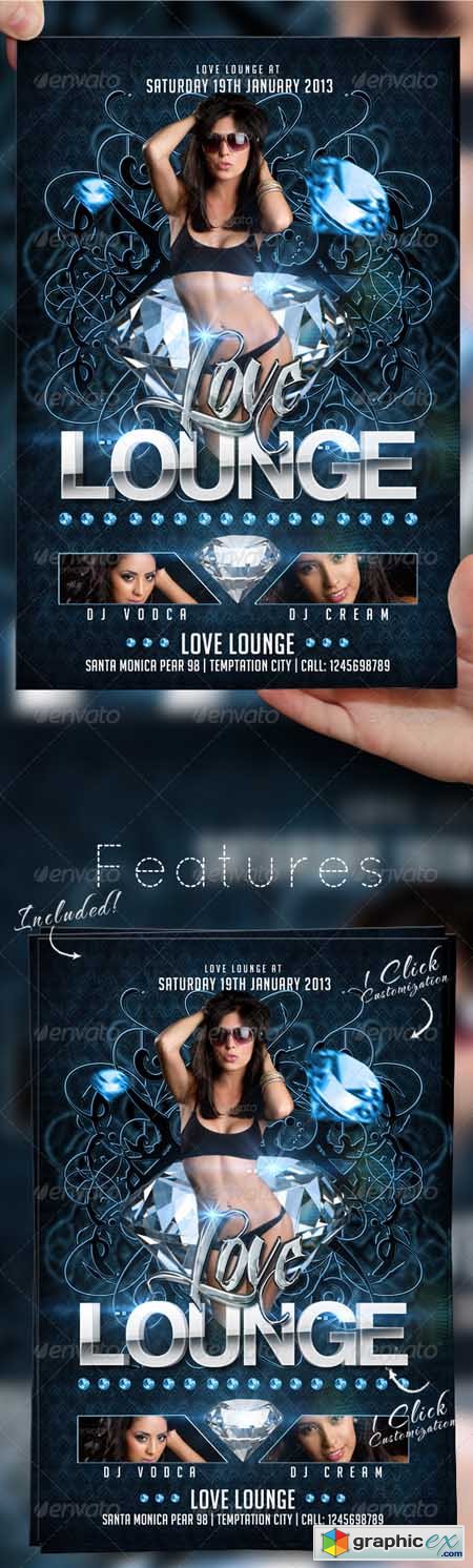 Love Lounge Flyer Template 3540419