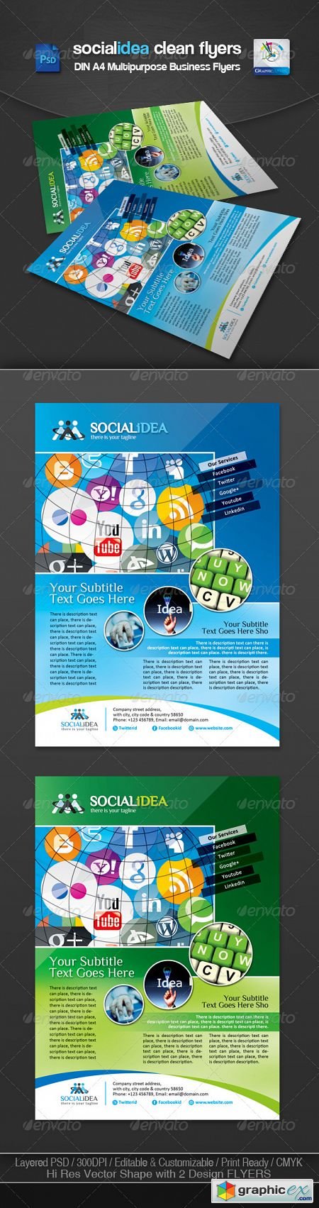 Socialidea Corporate Social Media Flyer/Ads 3551805
