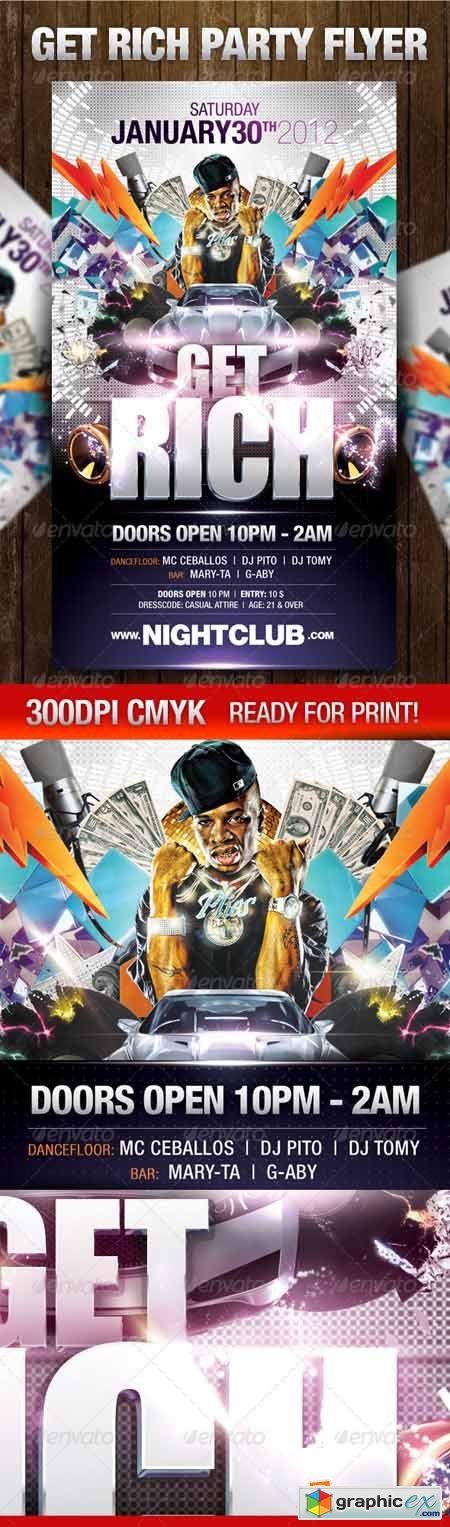 Get Rich Party Flyer 1409235