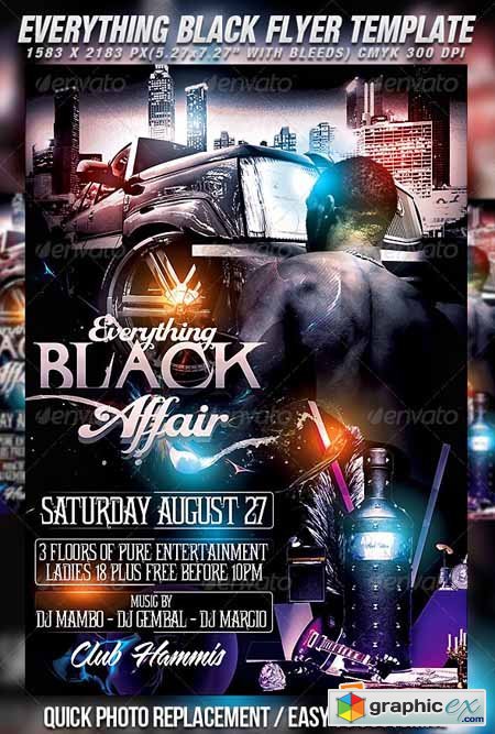 Everything Black Flyer Template 459944