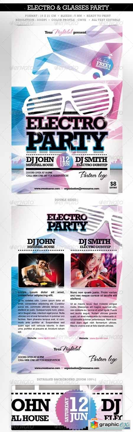 Electro & Fashion Glasses Flyer Double Sided 242084