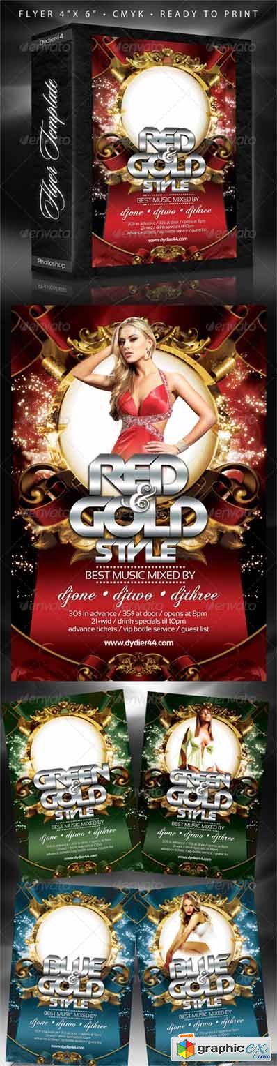 Colors and Gold (Flyer Template 4x6 ) 1251771