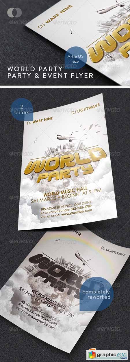 Music & Event Flyer - World Party 163201