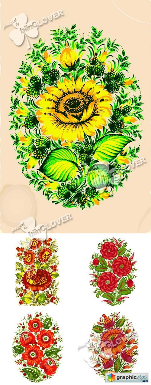 Vector Floral decorative ornament 0576