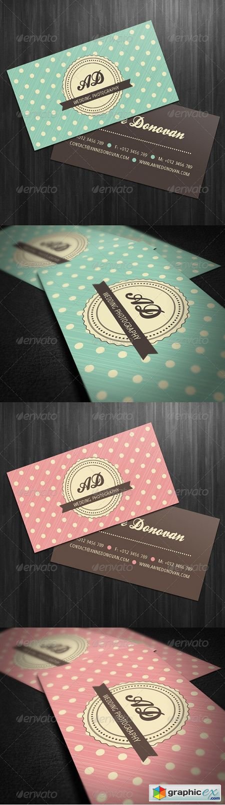 Retro Business Card (4 Color Variations) 3554621