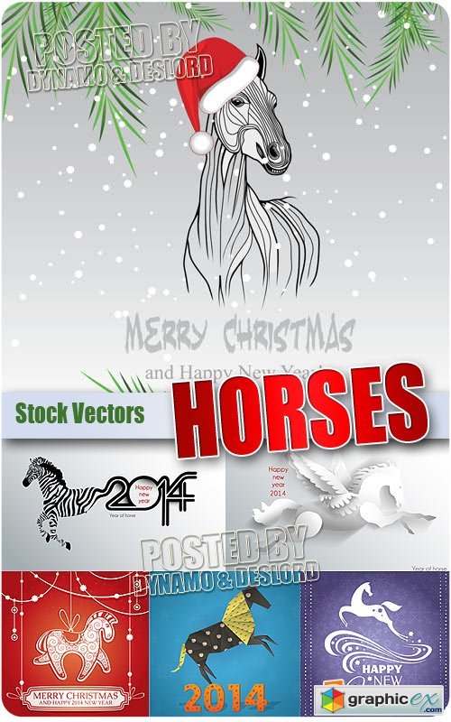 2014 Horses #3 - Stock Vectors