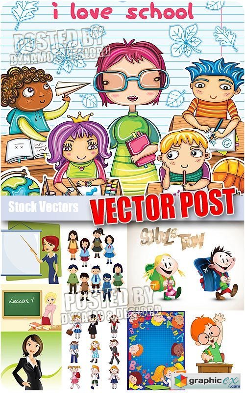 School cartoons - Stock Vectors