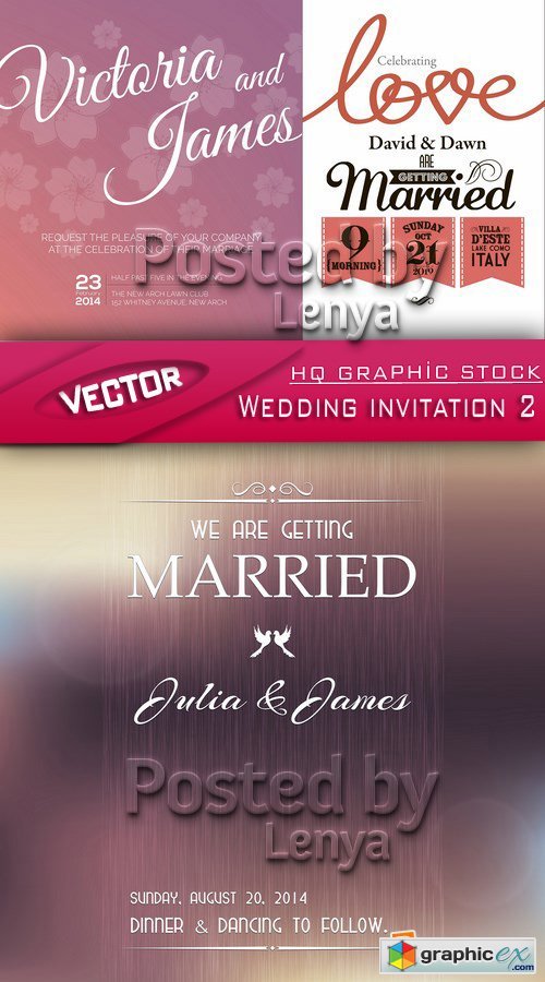 Stock Vector - Wedding invitation 2