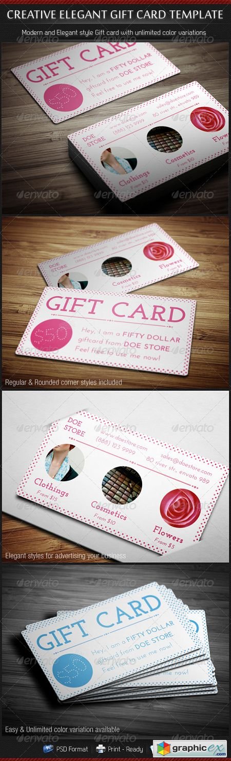 Creative Elegant Gift Card Template