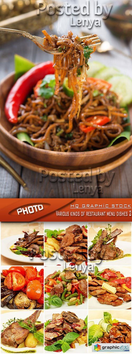 Stock Photo - Various kinds of restaurant menu dishes 2