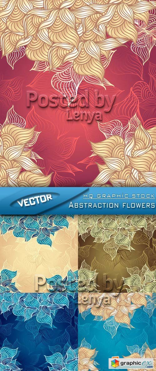 Stock Vector - Abstraction flowers