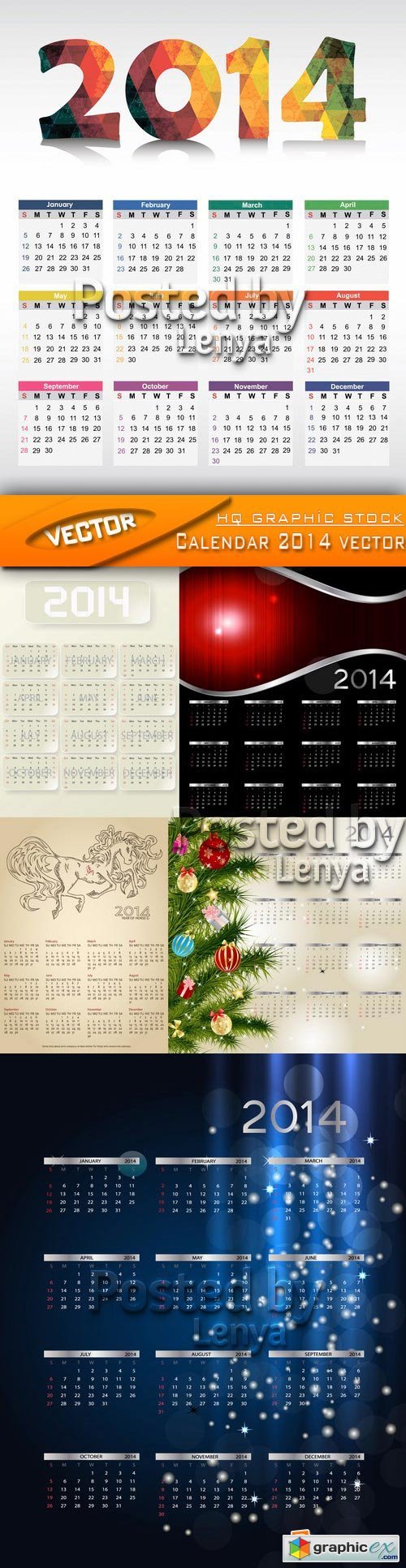 Stock Vector - Calendar 2014 vector