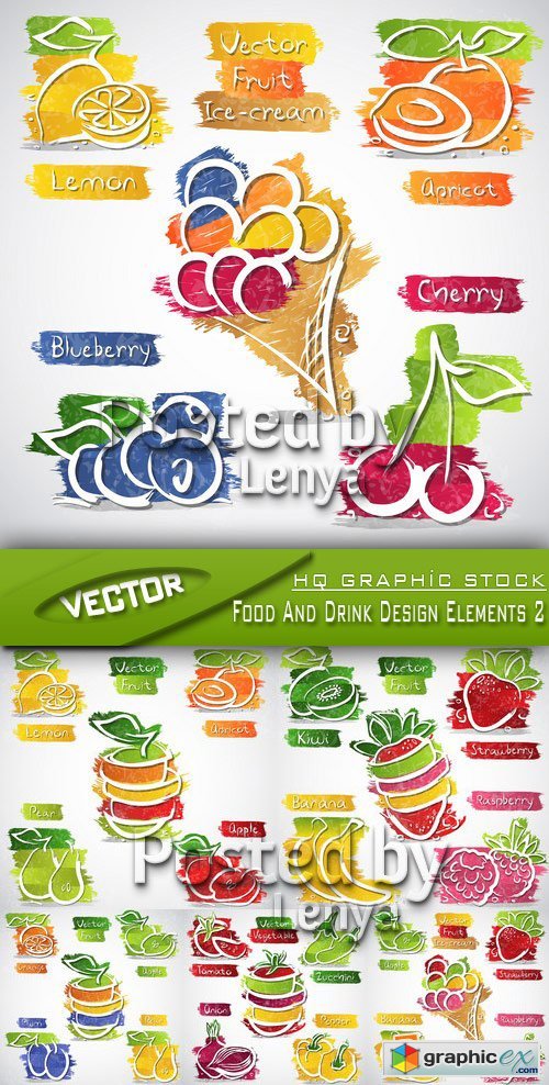 Stock Vector - Food And Drink Design Elements 2