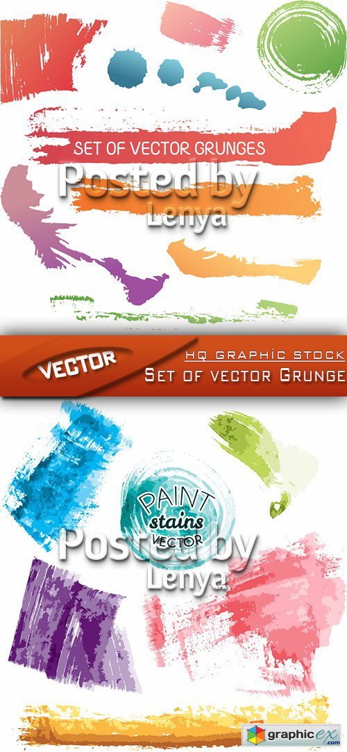 Stock Vector - Set of vector Grunge
