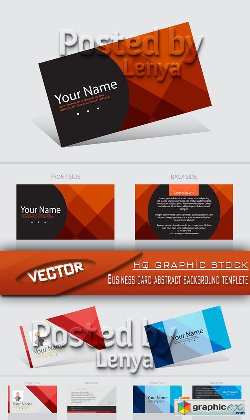 Stock Vector - Business card abstract background templete