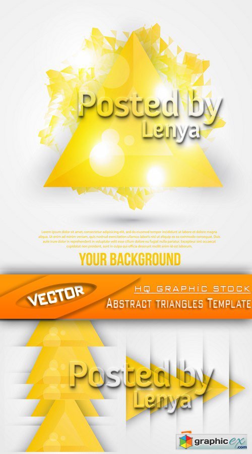 Stock Vector - Abstract triangles Template