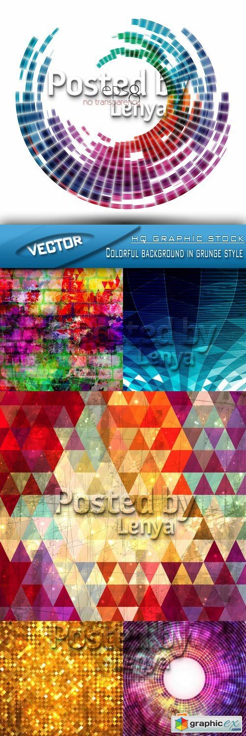 Stock Vector - Colorful background in grunge style