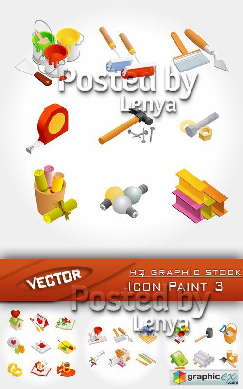 Stock Vector - Icon Paint 3
