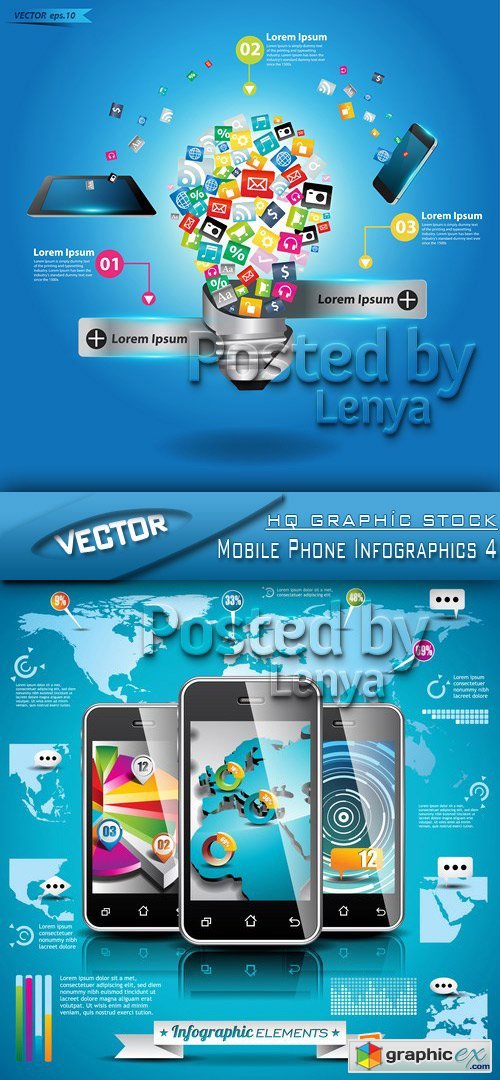 Stock Vector - Mobile Phone Infographics 4