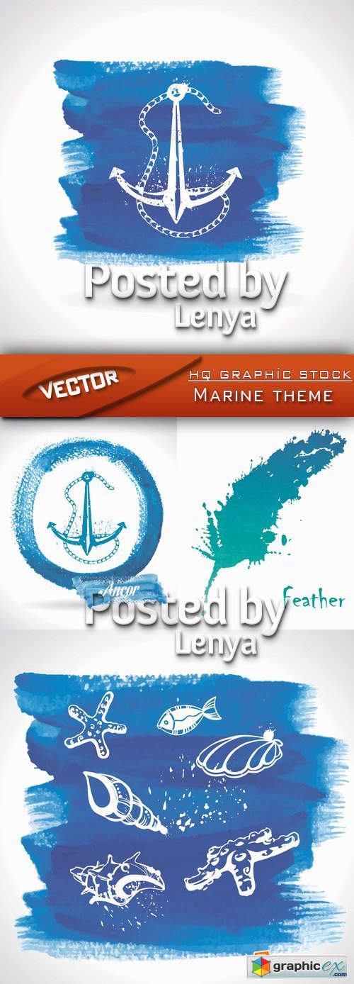 Stock Vector - Marine theme