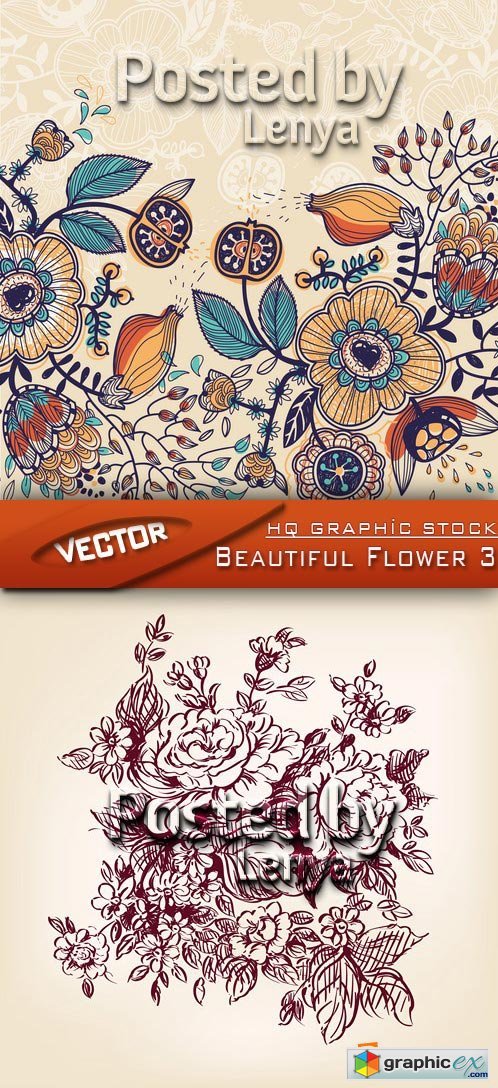 Stock Vector - Beautiful Flower 3