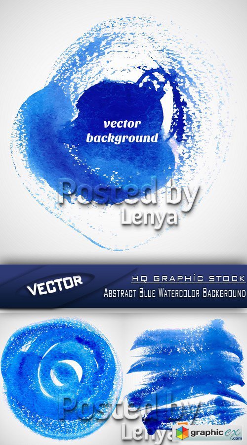 Stock Vector - Abstract Blue Watercolor Background