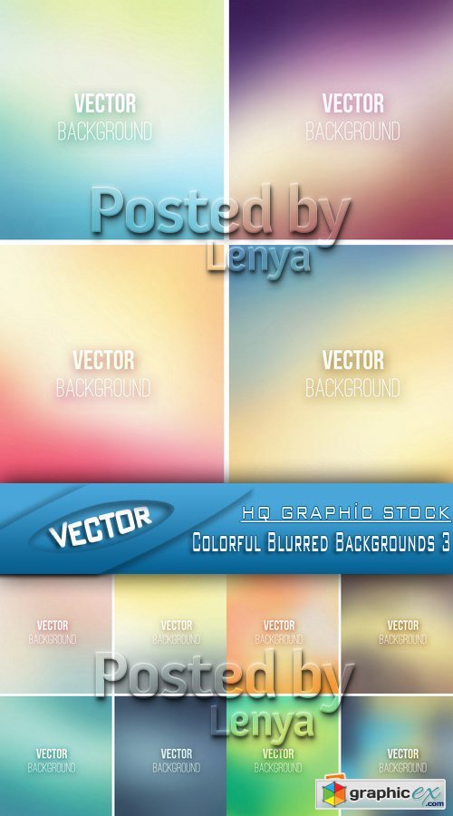 Stock  Vector - Colorful Blurred Backgrounds 3