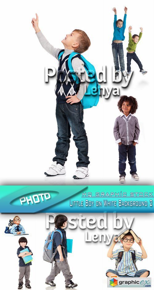 Stock Photo - Little Boy on White Background 2