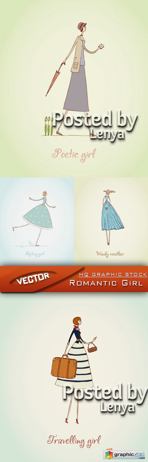 Stock Vector - Romantic Girl