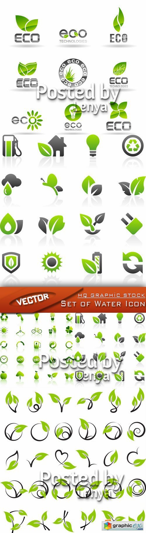 Stock Vector - Set of Water Icons