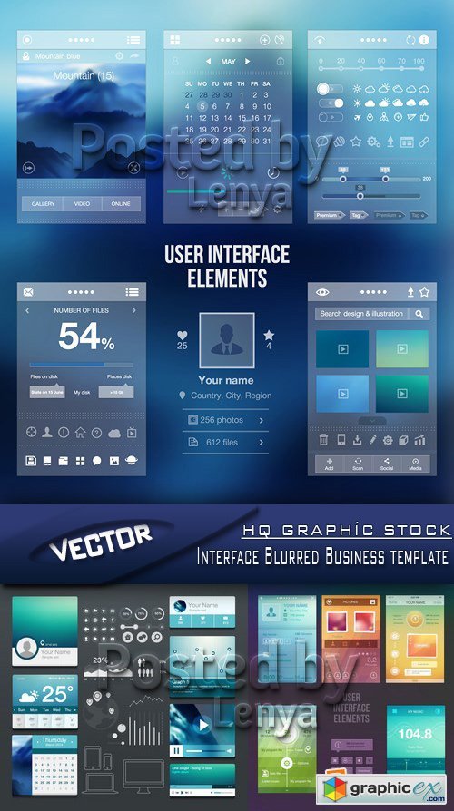 Stock Vector - Interface Blurred Business template