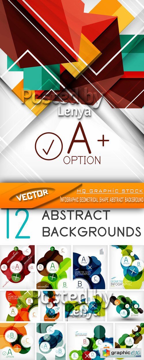 Stock Vector - Infographic geometrical shape abstract background