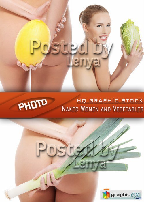 Stock Photo - Naked Women and Vegetables