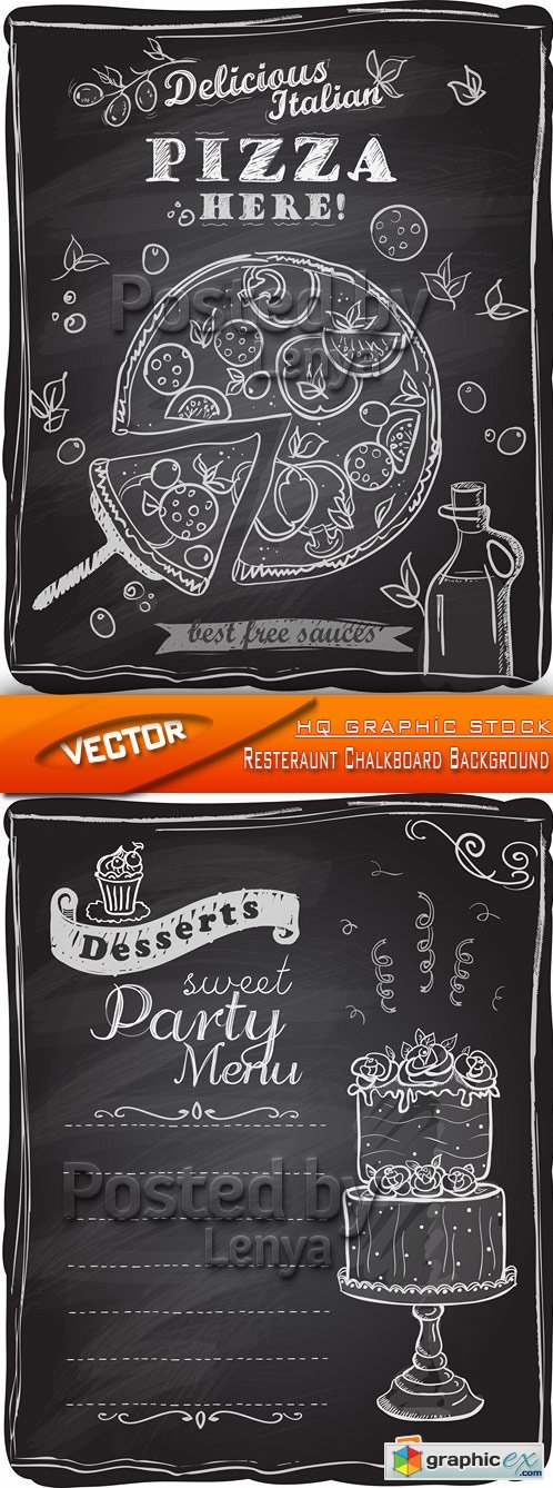 Stock Vector - Resteraunt Chalkboard Background