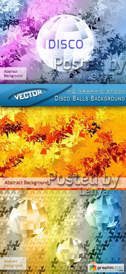 Stock Vector - Disco Balls Background