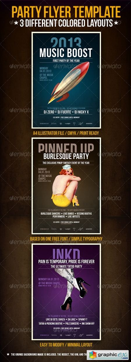 Music Boost Party Flyer Template