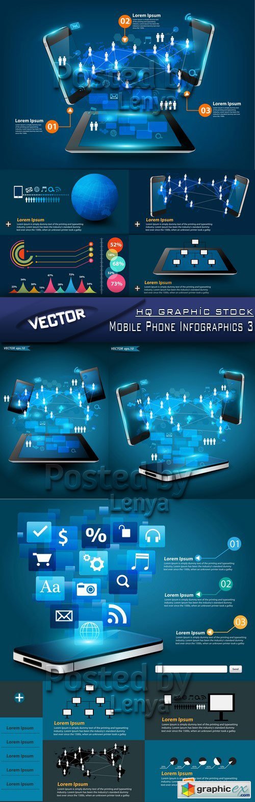 Stock Vector - Mobile Phone Infographics 3