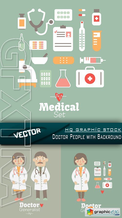 Stock Vector - Doctor People with Backround