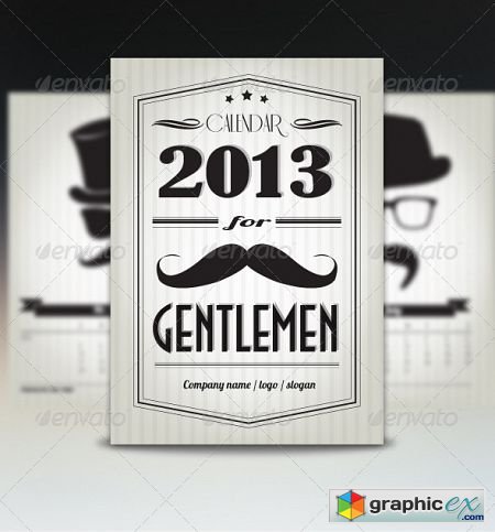 Retro Calendar for Gentlemen