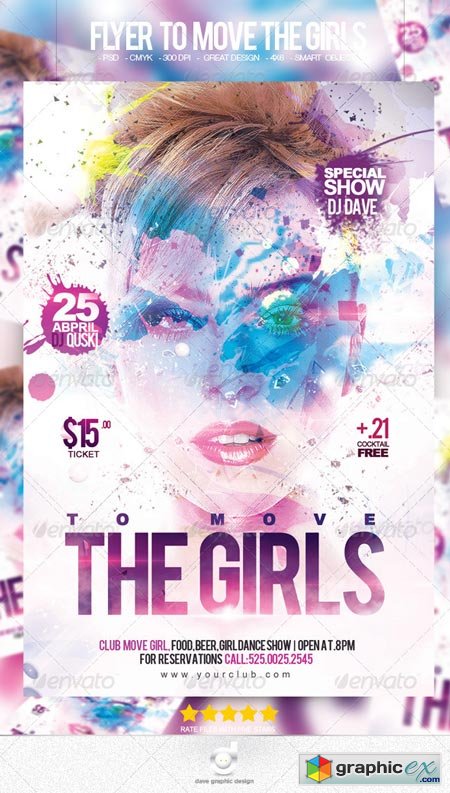 Flyer To Move The Girls Party 6951866