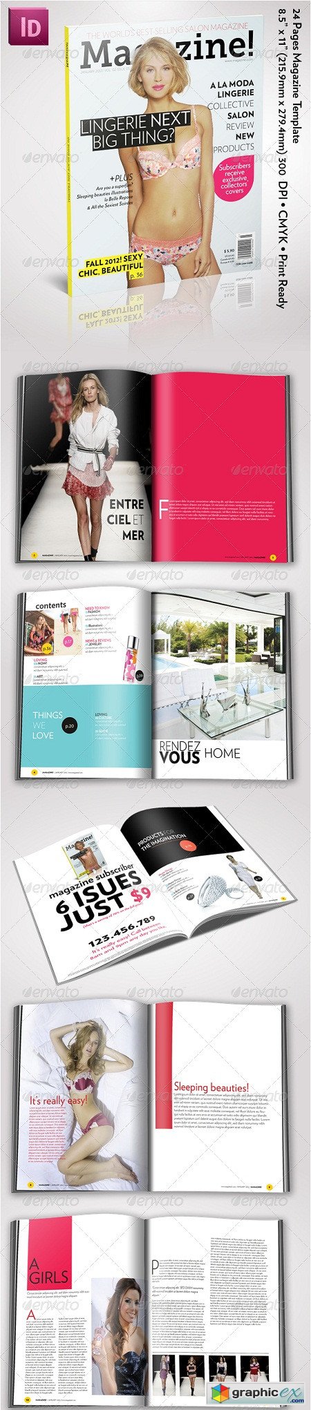 Magazine! 24 Pages InDesign Template